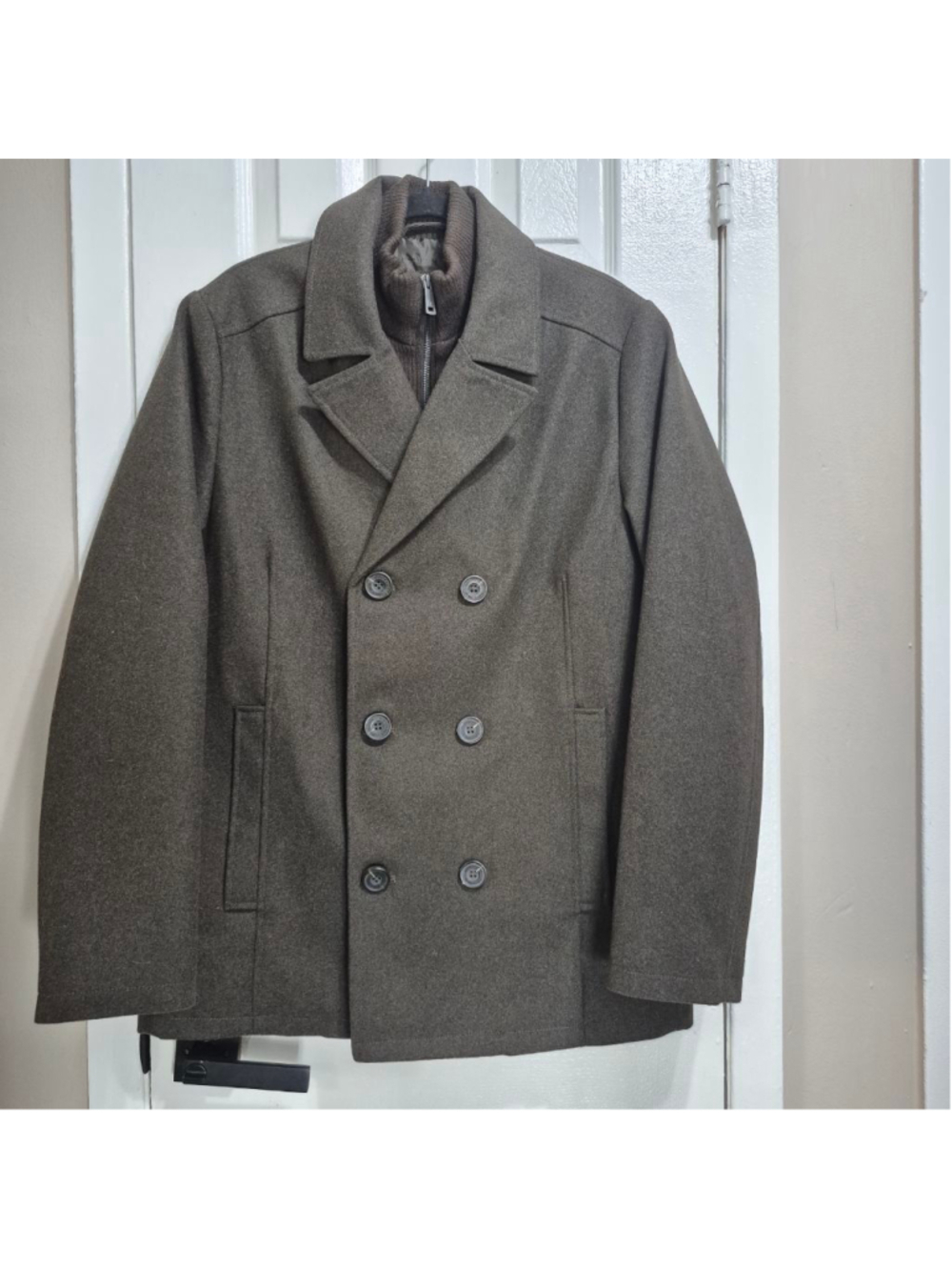 Men's Kenneth Cole green Pea Coat M